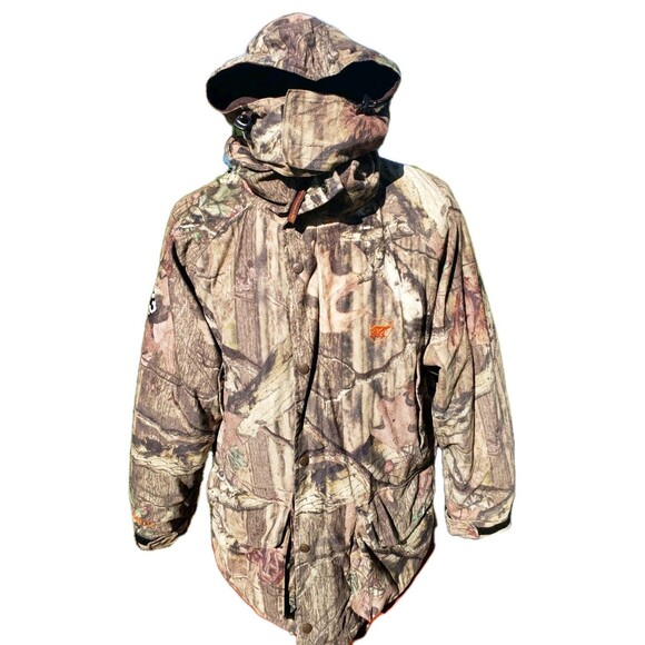 Arctic Shield Coat Men's Med Camo Hunting Front Zip Removal Hood Lined Jacket - Picture 1 of 16